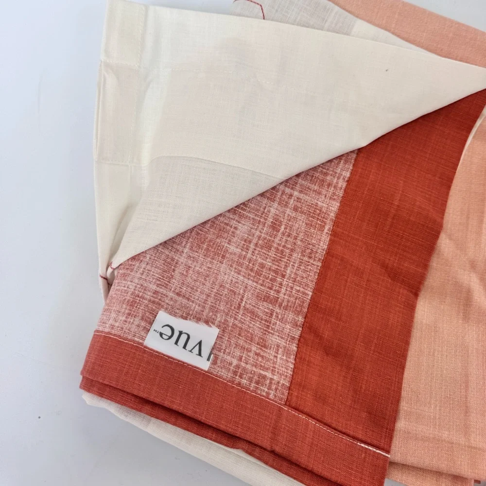 Set of 2 Mercer41 Cianah 100% Cotton Ombre Semi-Sheer Rod Pocket Curtain Panels